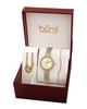 Burgi Women's Stainless Steel Watch, Bracelet, & Necklace Set
