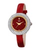 Burgi Women's Patent Leather Diamond Watch