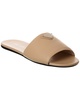 Prada Logo Plaque Leather Sandal