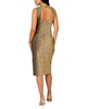 satin halter asymmetrical hem dress