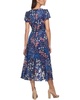 Kensie Printed Burnout Chiffon Midi D