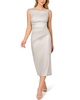 crepe halter a-line gown