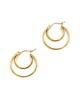 ADORNIA 14K Plated Crescent Midi Hoops