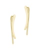 ADORNIA 14K Over Silver Curved Climber Earrings