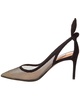 Aquazzura Bow Tie 85 Mesh & Suede Pump