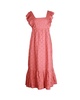 byrd broderie anglaise midi dress in pink cotton