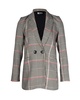 madeleine plaid blazer in grey polyseter