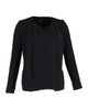 open-front jacket in black wool