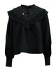 étoile elija dolman-sleeve blouse in black linen