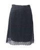 lace skirt in black cotton