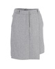 knee length skirt in grey wool