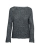 knit sweater in navy blue linen
