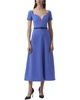 Carolina Herrera Curved Neckline Midi Dress