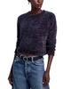 crew neck chenille sweater in galaxy smoke