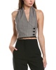 herringbone suiting vest