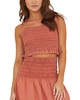 Bella Dahl Smocked Tie Shoulder Top