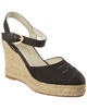 marella canvas & leather wedge sandal