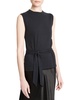 sleeveless wrap top
