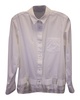 sacai button-down with pleated hem in white polyester
