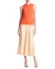 double-layer knit shell top in coral