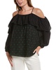 off-the-shoulder silk blouse