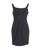 square neck mini dress in black polyester