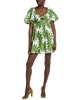 palms fan off white mini dress