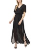 smocked waist flutter sleeve dress