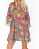 viola mini dress in bright floral soiree