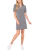 puff sleeve polo knit dress