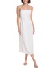 fitted cami linen midi dress