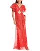 lace silk gown
