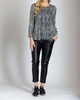 pleather trousers in black