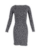 midi dress in animal print polyester