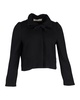 cropped jacket in black wool