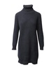 michael  ribbed-knit turtleneck mini dress in black nylon