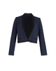 jamet cropped blazer in blue wool