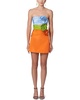 cutout silk mini dress