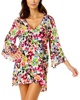 Anne Cole Flounce V Neck Tunic