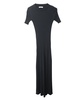 sasha open-back ribbed dress in black cotton