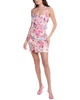 belted linen-blend mini dress