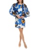 gathered silk mini dress