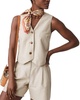 bevin linen-blend vest