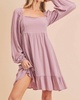 taya dress in mauve