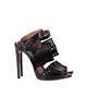 alaïa cut out ankle-strap sandals in black leather