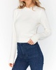 tuck in sweater in white