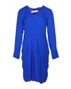 jaya v-neck dress in blue silk