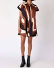 jennings dress in multi brown , black & white