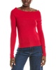wool & cashmere-blend off the shoulder jumper