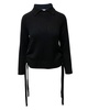 side tie sweater in black cashmere